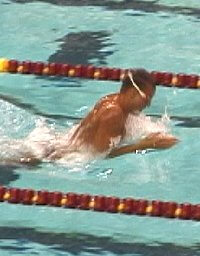 Attila during the breasstroke leg of the 200 IM