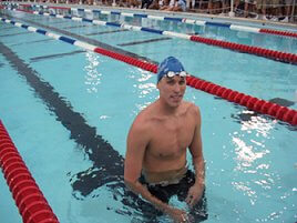 Klete Keller after winning the 400m freestyle at 2002 LCM Nationals