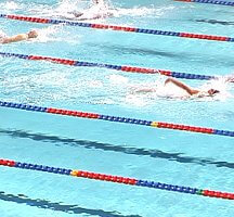 Aaron Peirsol is way ahead on his way to breaking the trials record in the 200 Back in his semi-final heat.
