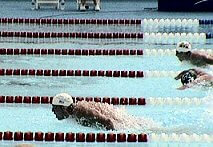 Michael Phelps won his prelim heat in the fly at the 2004 Olympic Trials