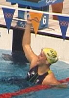 Jennifer Reilly is estatic with making the 400 IM Final.