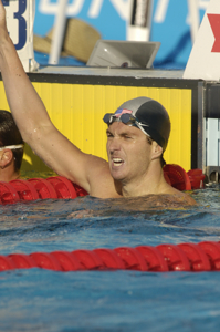 Aaron Peirsol set new WR in 200 back at 2005 worlds.