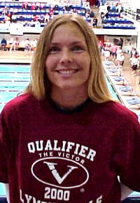 Wenke Hanson, 30, started her meet with a 1:03.69 100 Breast - the fastest female time.