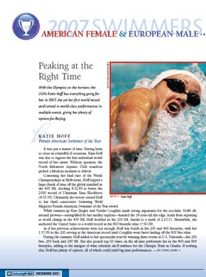 Dec2007, American Female Swimmer of the Year