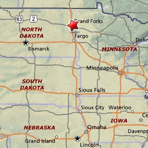 MOTW, St Cloud State at North Dakota Map