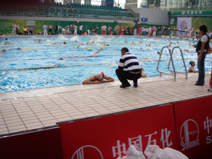Zhou Ming on deck at the 2009 Chinese National Games.