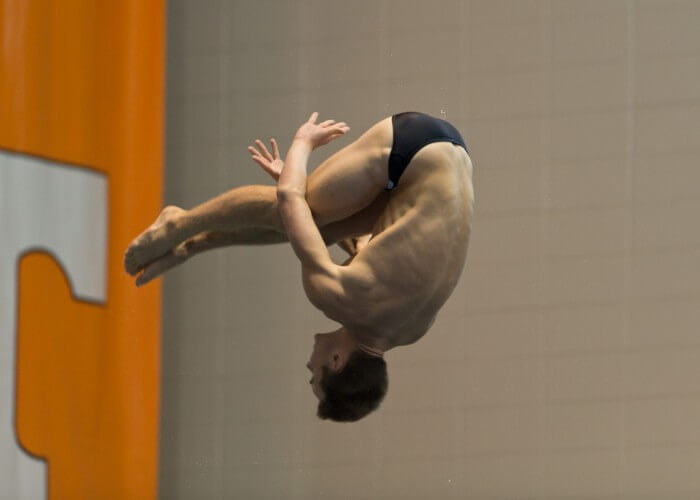KNOXVILLE, TN - August 16, 2014: Jack Nyquist during the 2014 USA Senior Diving National Event at Allan Jones Aquatic Center in Knoxville, TN. Photo By Matthew S. DeMaria