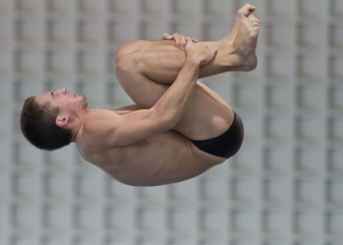 KNOXVILLE, TN - August 17, 2014: Mark Anderson during the 2014 USA Senior Diving National Event Finals at Allan Jones Aquatic Center in Knoxville, TN. Photo By Matthew S. DeMaria