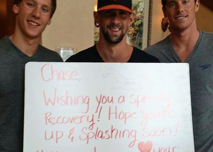 Chase Kalisz Michael Phelps Conor Dwyer for chasestrong hashtag support