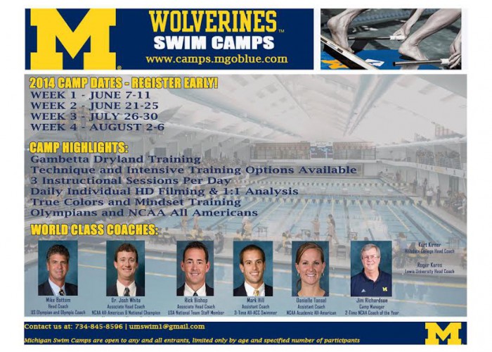 Michigan Swim Camp ad