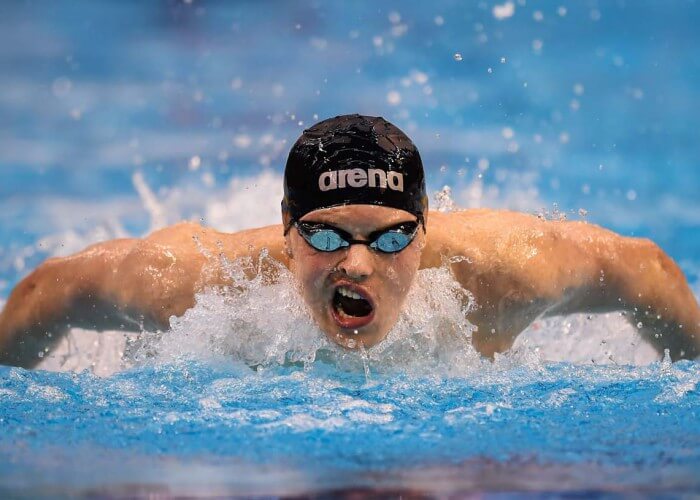 2 May 2015; Brendan Hyland, Tallaght, competes in his semi-final of the men's 100m butterfly event during the 2015 Irish Open Swimming Championships at the National Aquatic Centre, Abbotstown, Dublin. Picture credit: Stephen McCarthy / SPORTSFILE