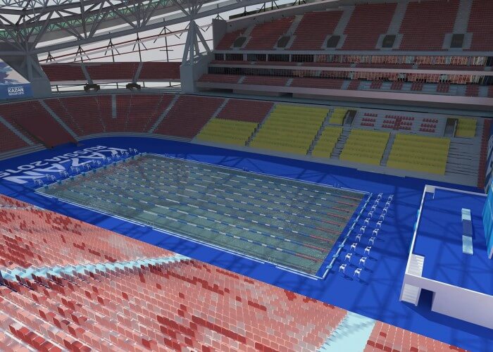 Kazan arena rendering for 2015 world championships