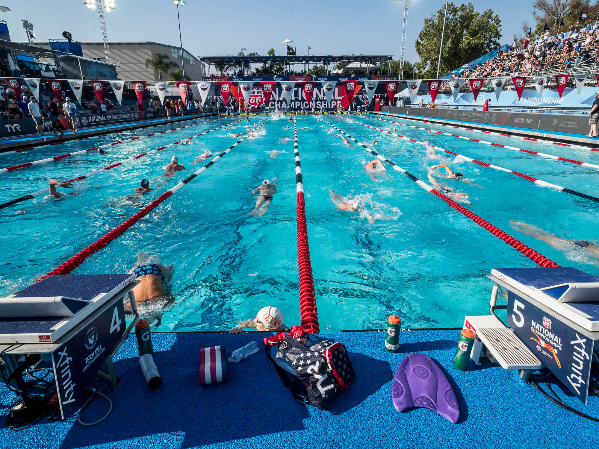 Favorite Pools Andy Ross Soaks Up The Sun At Irvine S Woollett Aquatic