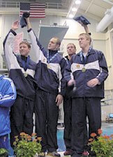 Auburn's Men's 200 Freestyle Relay Finals Team - 2003 SEC Championships