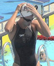 Amanda Beard after swimming the 200 IM. 2004 Olympic Trials