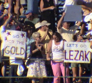 Fans cheer for Jason Lezak at the Olympic Trials
(Photo: M. Collins)