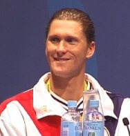 Lenny K. at the USA Swimming Olympic Press Conference.