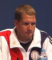 Tom Malchow at the USA Swimming Olympic Press Conference.