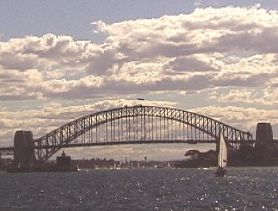 Sydney Bridge from the harbour.