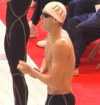 Neil Walker just before qualifying first in the 100 Free.