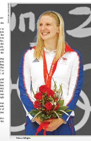 Rebecca Adlington named 2008 Female European Swimmer of the Year.