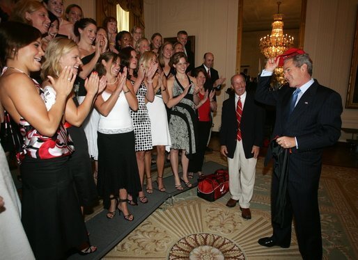 Georgia women with President Bush