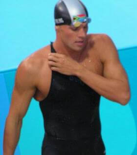 Ryk Neethling after 100m free final Athens 04