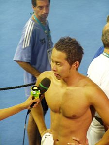 Kosuke Kitajima, winner of the 100 and 200 Breaststroke at WC Barcelona '03.