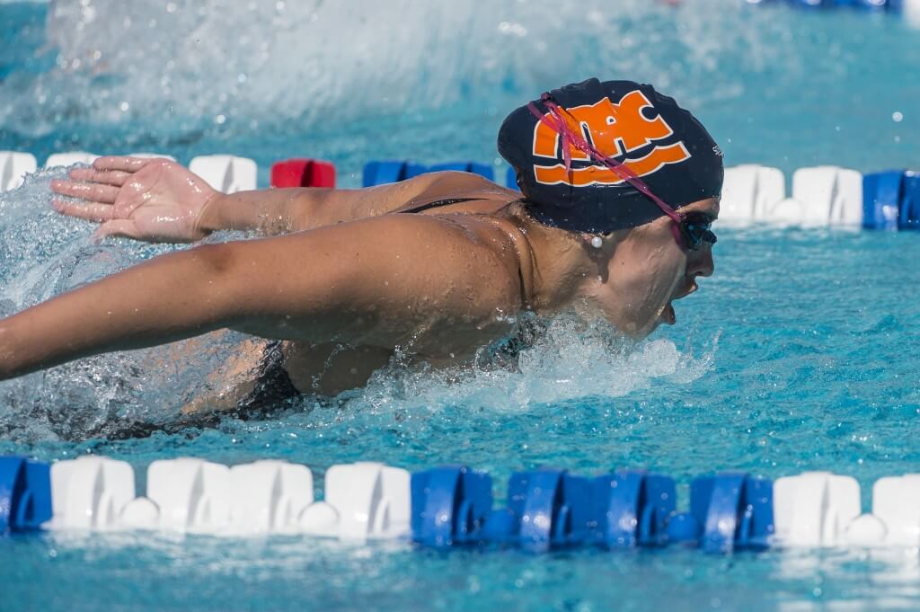 Kathleen Baker places second in the prelims of the 400 IM.