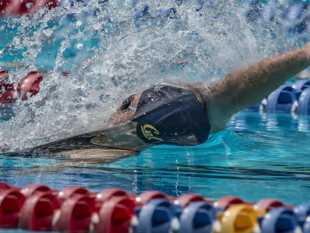 Rachel Bootsma swims the 100 backstroke.