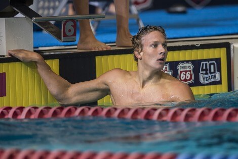 Caeleb Dressel sets a national 15-16 record in the 100 freestyle.
