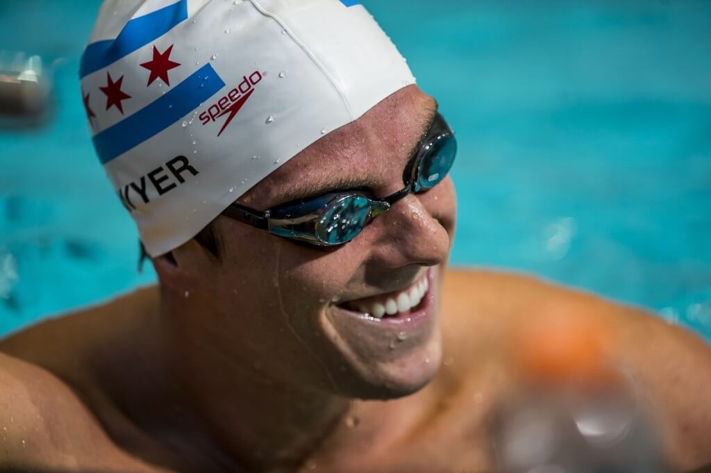 Conor Dwyer in the warm-up session.