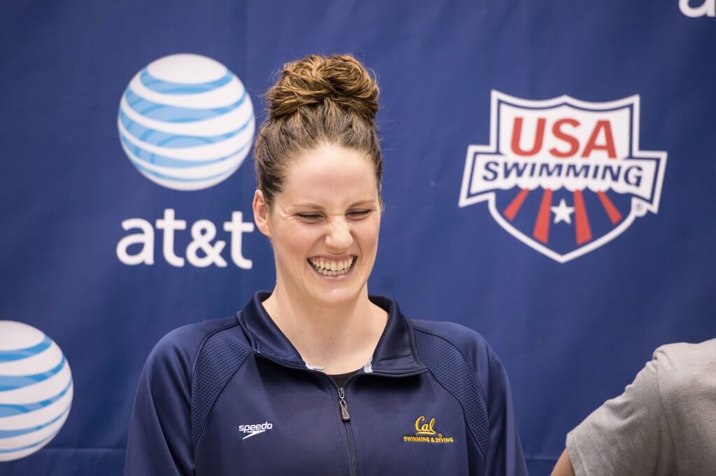 Knoxville, TN - December 7, 2013: Missy Franklin during the 2013 AT&T Swimming Winter National Championships on December 7, 2013 in Knoxville, Tennessee at the Allan Jones Aquatic Center. Photo By Matthew DeMaria/Tennessee Athletics