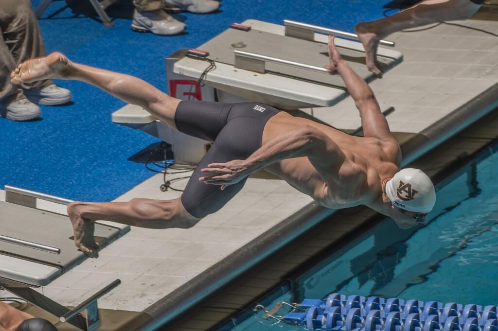 Marcelo Chierighini places third in the prelims of the 100 freestyle.