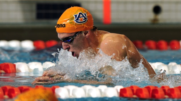 Spencer Kerns SEC Swimming and Diving Championships on Thursday, Feb. 16, 2012 in Knoxville, TN. Prelims Todd Van Emst