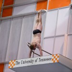 KNOXVILLE, TN - July 31, 2014: Collin Larson dives of the Platforms during the 2014 USA Diving Age Group and Junior National Event at Allan Jones Aquatic Center in Knoxville, TN. Photo By Matthew S. DeMaria