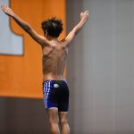 KNOXVILLE, TN - July 31, 2014: An Unknown Diver during the 2014 USA Diving Age Group and Junior National Event at Allan Jones Aquatic Center in Knoxville, TN. Photo By Matthew S. DeMaria