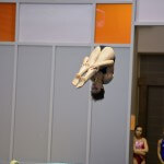 KNOXVILLE, TN - July 31, 2014: Jennifer Giacalone dives from the 1 meter springboard during the 2014 USA Diving Age Group and Junior National Event at Allan Jones Aquatic Center in Knoxville, TN. Photo By Matthew S. DeMaria