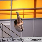 KNOXVILLE, TN - July 31, 2014: Kimble Mahler dives of the Platforms during the 2014 USA Diving Age Group and Junior National Event at Allan Jones Aquatic Center in Knoxville, TN. Photo By Matthew S. DeMaria