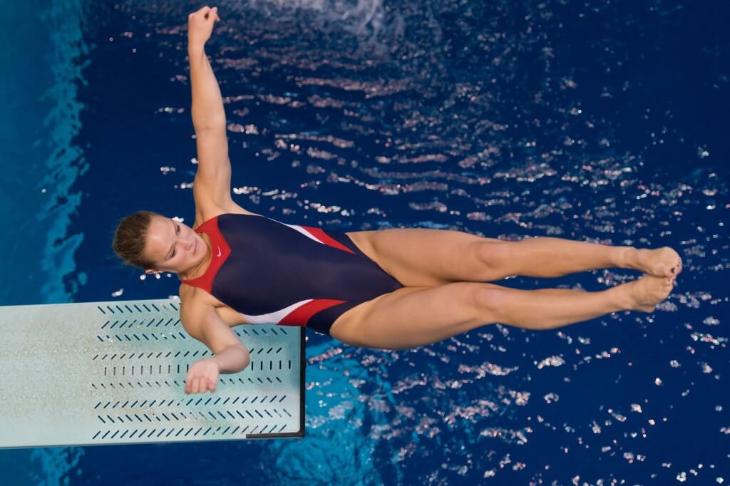 KNOXVILLE, TN - August 17, 2014: Laura Ryan during the 2014 USA Senior Diving National Event Finals at Allan Jones Aquatic Center in Knoxville, TN. Photo By Matthew S. DeMaria