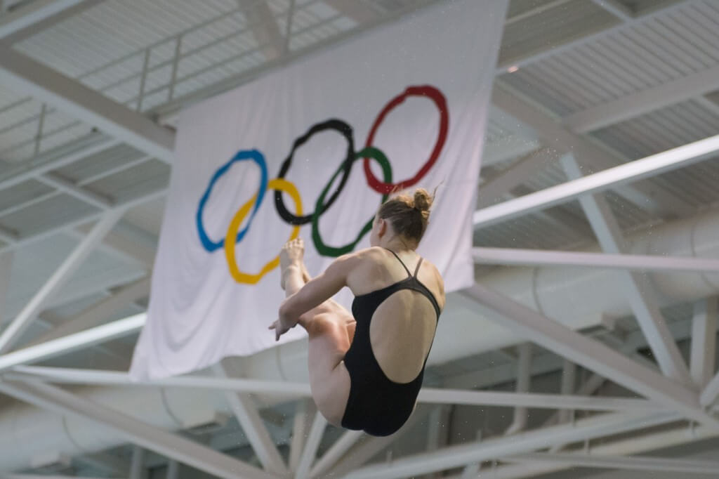 KNOXVILLE, TN - August 17, 2014: Lauren Reedy during the 2014 USA Senior Diving National Event Finals at Allan Jones Aquatic Center in Knoxville, TN. Photo By Matthew S. DeMaria