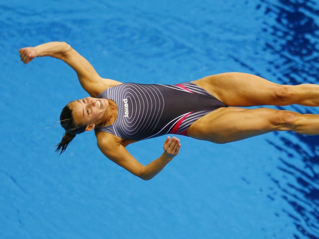 Aug 4, 2012; London, United Kingdom; Tania Cagnotto (ITA) competes in the women's 3m springboard semifinals during the London 2012 Olympic Games at Aquatics Centre. Mandatory Credit: Rob Schumacher-USA TODAY Sports