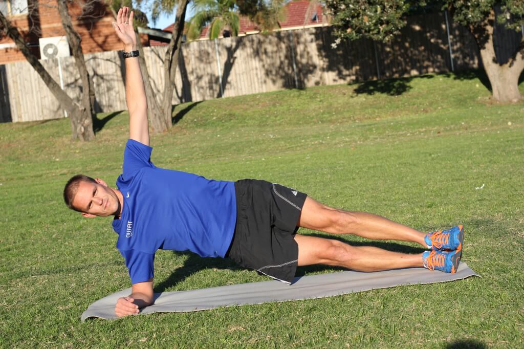 Side plank for swimming