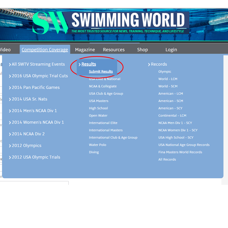 Swimming World Upgrades Historic Meet Results Database