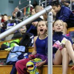 cheering swimmers at cerave invitational