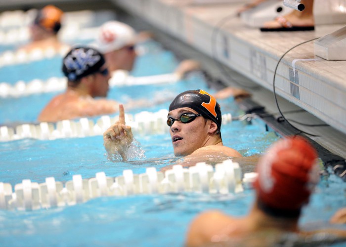 KNOXVILLE, TN - OCTOBER 31, 2014: Peter John Stevens during the Tennessee Home Swim Meet on October 31, at the Allan-Jones Aquatics Center in Knoxville, TN. Photo By Amanda Pruitt/Tennessee Athletics