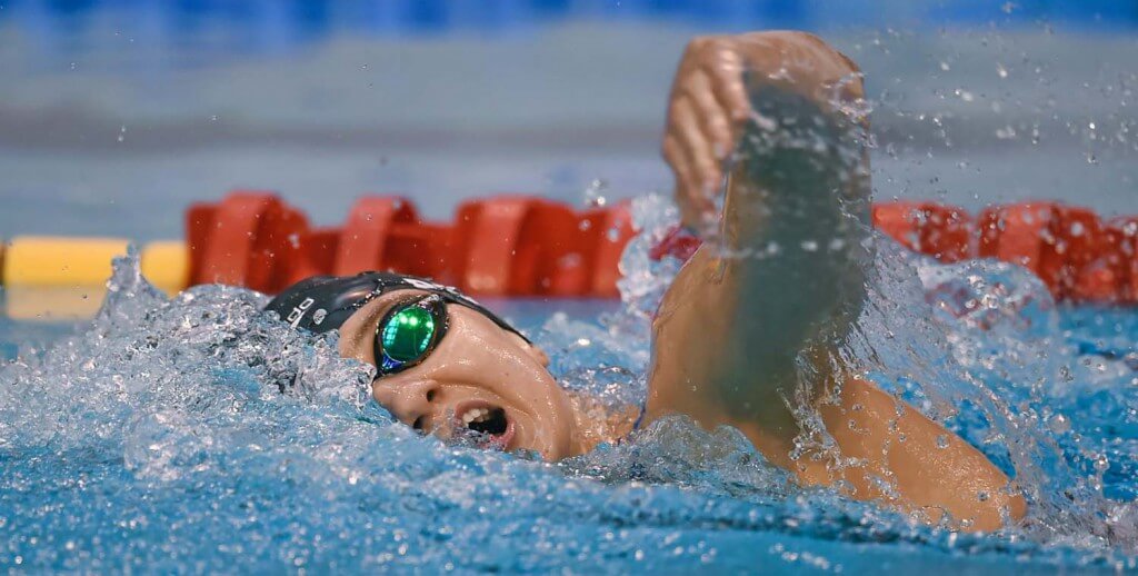 2 May 2015; Katherine Drabot, NCSA, competes in the 'B' final of the women's 400m freestyle event during the 2015 Irish Open Swimming Championships at the National Aquatic Centre, Abbotstown, Dublin. Picture credit: Stephen McCarthy / SPORTSFILE