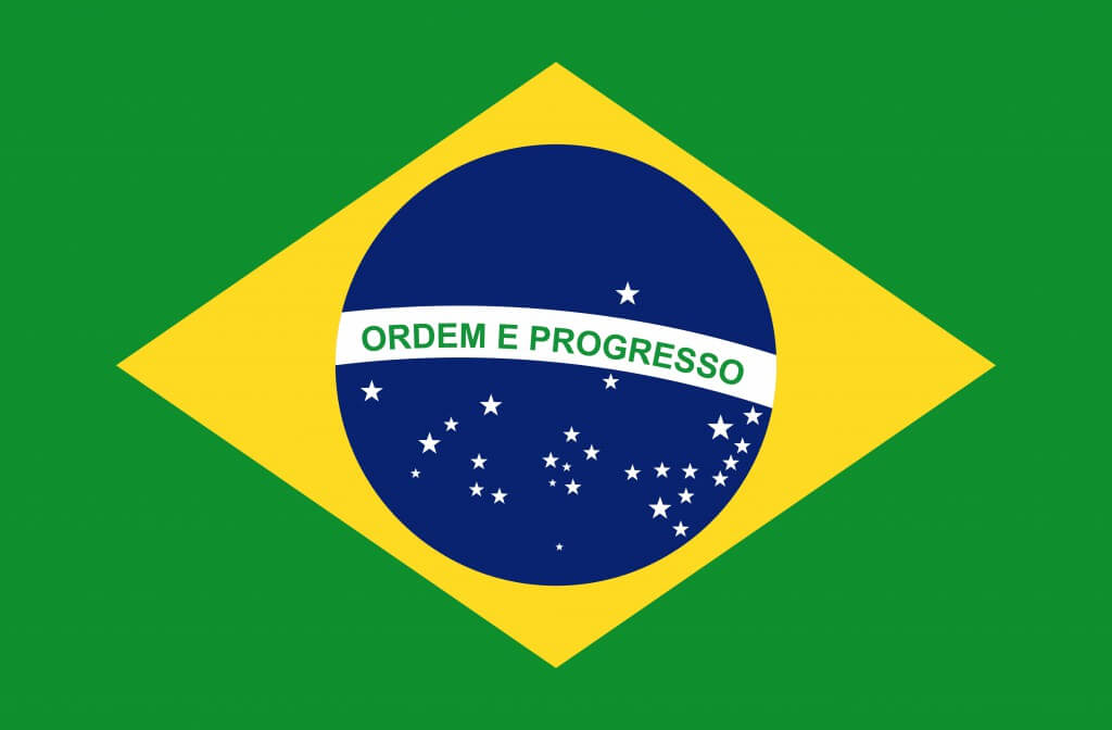 Brazil design over green background, vector illustration