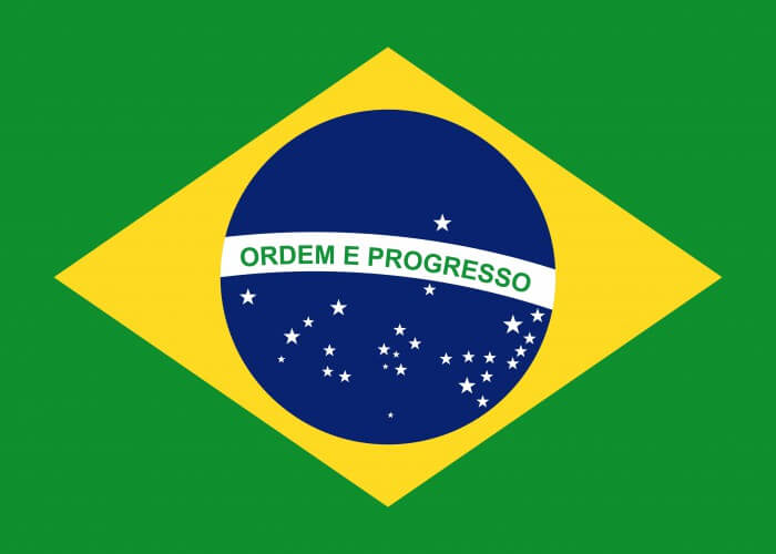 Brazil design over green background, vector illustration