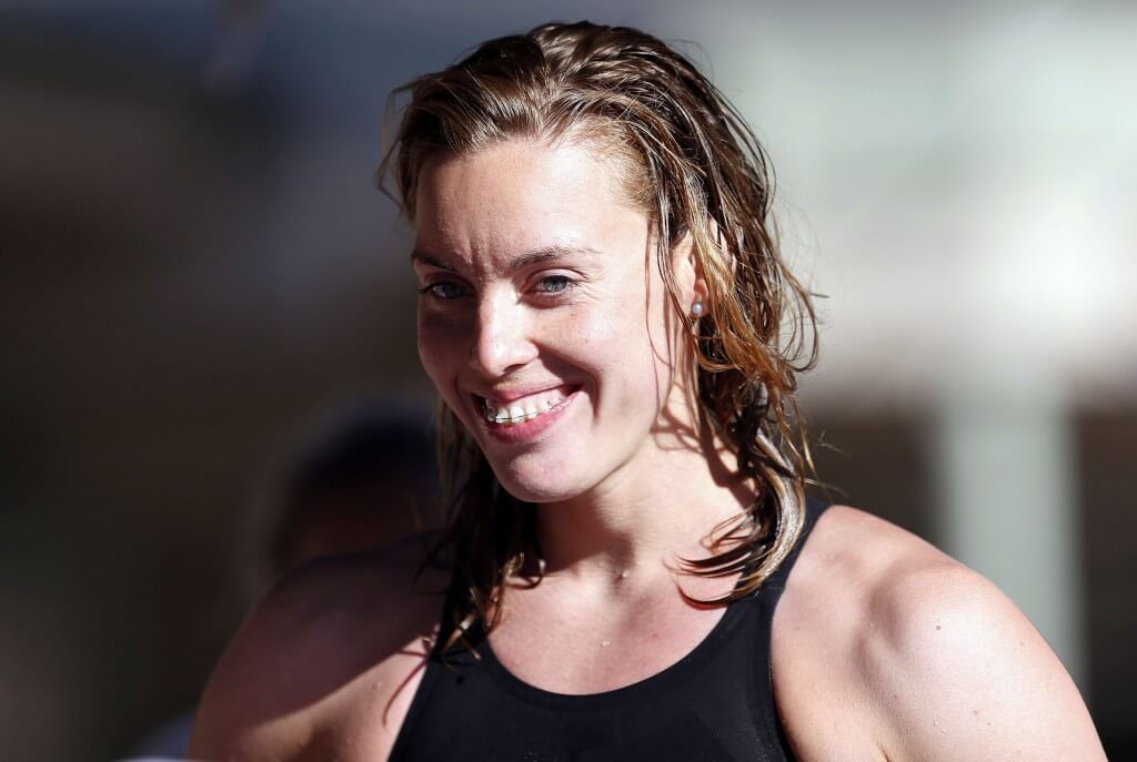 Jun 21, 2015; Santa Clara, CA, USA; Femke Heemskerk (NED) won the Women's 100M Freestyle in a time of 53.64 during the Championship Finals of day four at the George F. Haines International Swim Center. Mandatory Credit: Bob Stanton-USA TODAY Sports